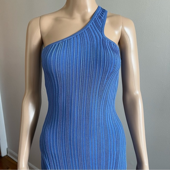 CULT GAIA Gracie One-shoulder Knit Dress In Blue Size XS - Picture 9 of 13